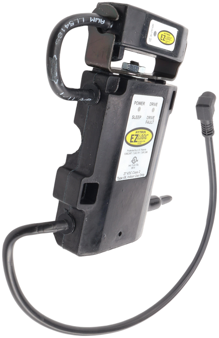 5418 
 AUM 
 HYTROL 
 EZLOGIC 
 POWER DRIVE 
 SLEEP 
 DRIVE 
 FAULT 
 HYTROL 
 EZLOGIC 
 Protected by U.S. Patents 
 5,862.907: 7 243.781: 7.591,368 
 Cont. Eq. 
 27 VDC Class 2 
 Type 4X, Indoor Use Only