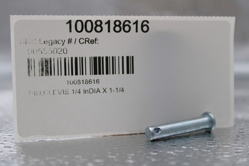 100818616 
 SRS Legacy # / CRef: 
 90555020 
 100818616 
 PIN,CLEVIS 1/4 InDIA X 1-1/4 
 O 
 0 00 
 O 
 .000