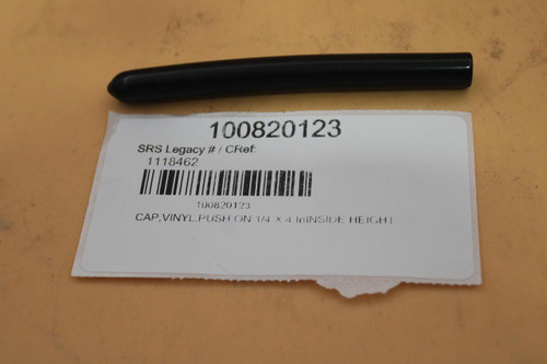 100820123 
 SRS Legacy # / CRef: 
 1118462 
 100820123 
 CAP, VINYL, PUSH ON 1/4 × 4 InINSIDE HEIGHT