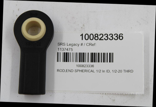100823336 
 KBRI-08 
 SRS Legacy # / CRef: 
 1137475 
 100823336 
 ROD,END SPHERICAL 1/2 In ID, 1/2-20 THRD