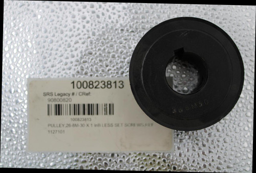 100823813 
 SRS Legacy # / CRef: 
 90800820 
 ZOOM30 
 100823813 
 PULLEY,26-8M-30 X 1 InB LESS SET SCREWS,KEF 
 1127101
