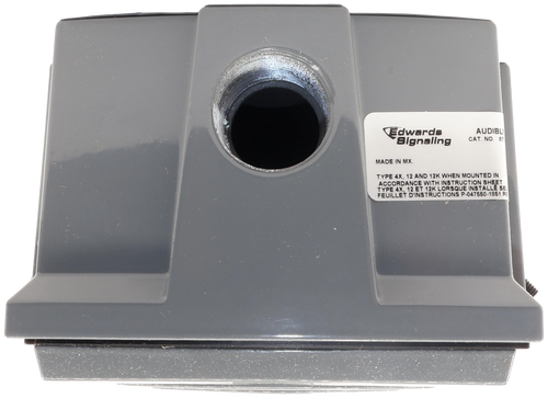 Edwards 
 Signaling 
 AUDIBL 
 CAT. NO. 87 
 MADE IN MX. 
 TYPE 4X, 12 AND 12K WHEN MOUNTED IN 
 ACCORDANCE WITH INSTRUCTION SHEET 
 TYPE 4X, 12 ET 12K LORSQUE INSTALLÉ SEL 
 FEUILLET D'INSTRUCTIONS P-047550-1851 RE