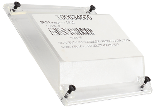 1.00634660 
 SRS Legacy # / CRef: 
 CPDB-2 
 100634660 
 DISTRIBUTION ACCESSORY - BLOCK COVER, USED | 
 16306-2 BLOCK, 2POLES, TRANSPARENT