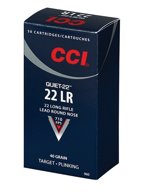 CCI Ammo 22LR QUIET 40GR LRN 960