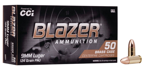 CCI Blazer Brass 9mm 124gr FMJ 50rd 5201