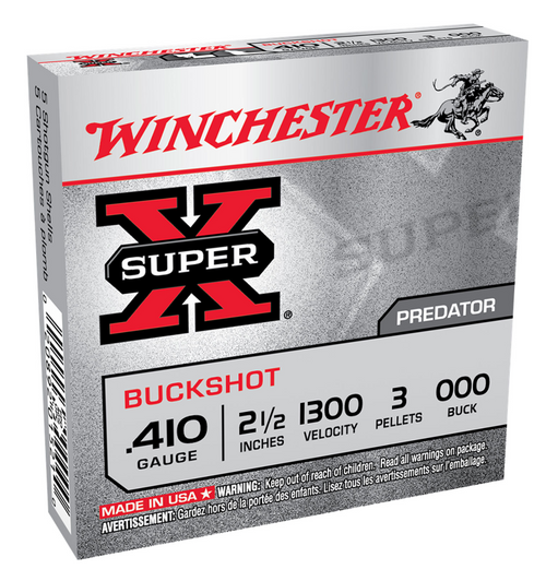 Winchester Super-X 410ga 2.5" 000 Buckshot 3 Pellets 5rd XB41000