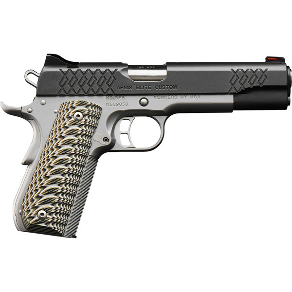 Kimber Aegis Elite Custom 1911 45acp 5" Black/Silver G10 Fiber 8rd 3000351