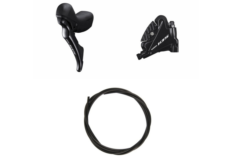 Kit Freno Disco Shimano 105 Del. ST-R7020+BR-R7070+Latig.