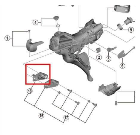 Diafragma Shimano ST-R9120/R8025/R7020/R7025