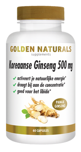 CONF-GN-098 - Golden Naturals Koreaanse Ginseng 500 mg 