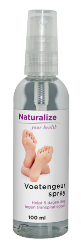 Naturalize Voetengeurspray, 100ml, helder spraysysteem voor voetengeur