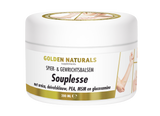 Golden Naturals Souplesse Spier- & Gewrichtsbalsem, wit potje met gouden deksel en etiket.