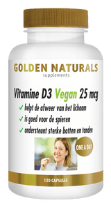 GN-652 - Golden Naturals Vitamine D3 Vegan 25 mcg 
