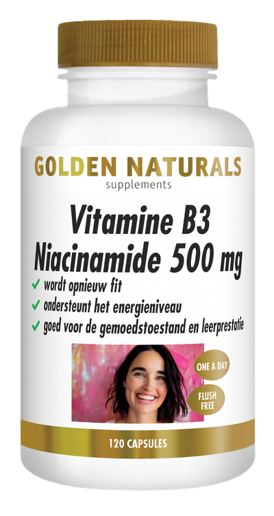 Vitamine B3 Niacinamide 500 mg | Beperkte THT 04-2027