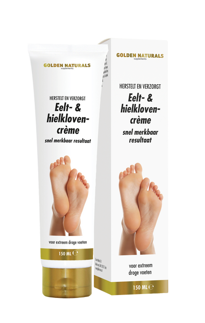 Golden Naturals Eelt- & hielklovencrème, zacht en niet vet, voor droge voeten en hielen.