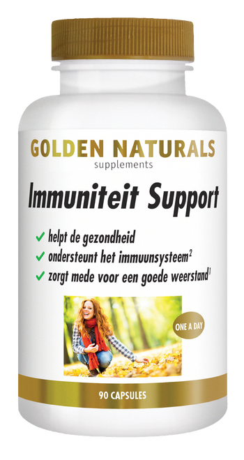 Golden Naturals Immuniteit Support supplementen flesje met 90 capsules