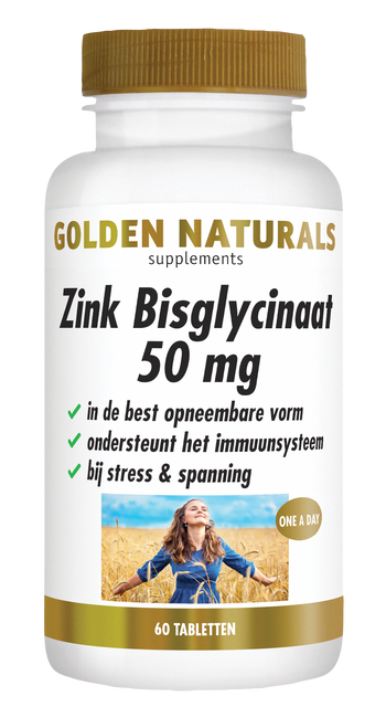 GN-393 - Golden Naturals Zink Bisglycinaat 50 mg 