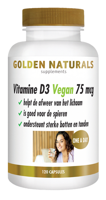 GN-653 - Golden Naturals Vitamine D3 Vegan 75 mcg 