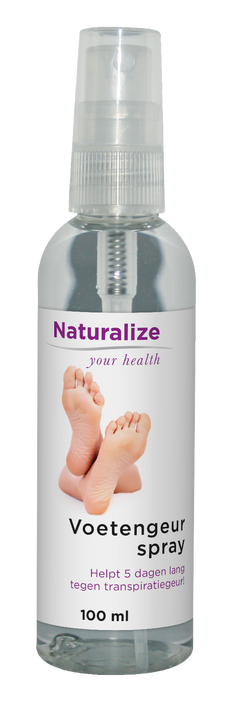 Naturalize Voetengeurspray, 100ml, helder spraysysteem voor voetengeur