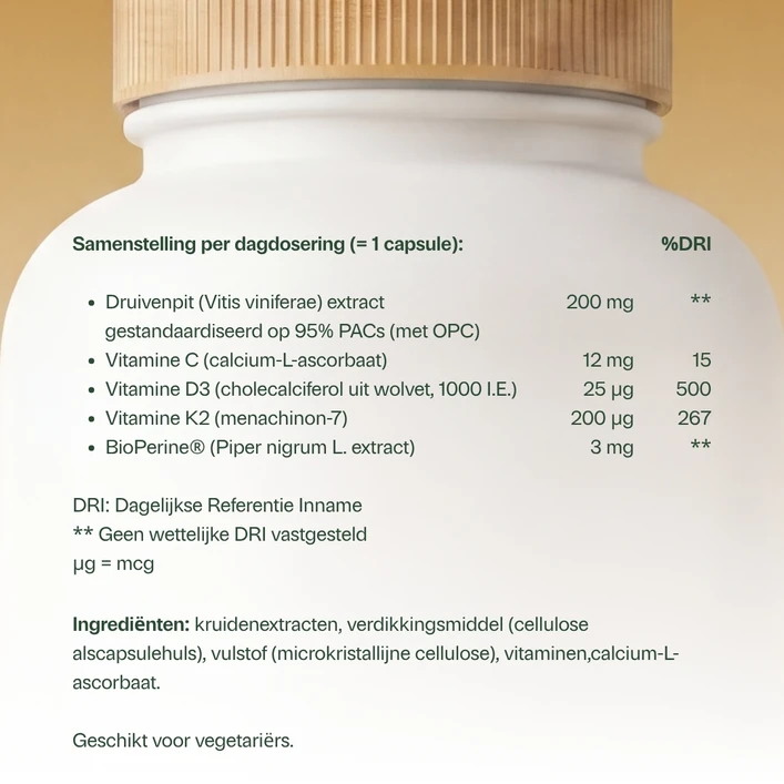 Vitamine K2 MK-7 200 mcg & D3 25 mcg
