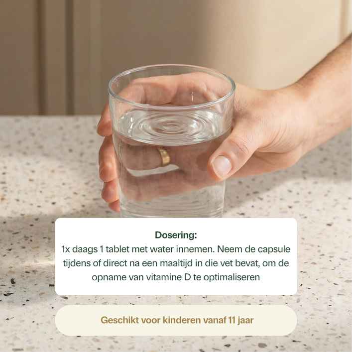 Golden Naturals Vitamine D3 75 mcg, hoge dosis vitamine D in tabletvorm voor optimale opname.