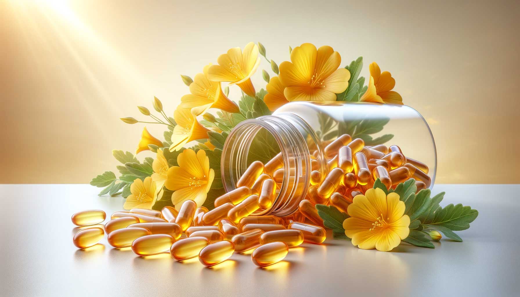 Kracht van Teunisbloem in softgelcapsules