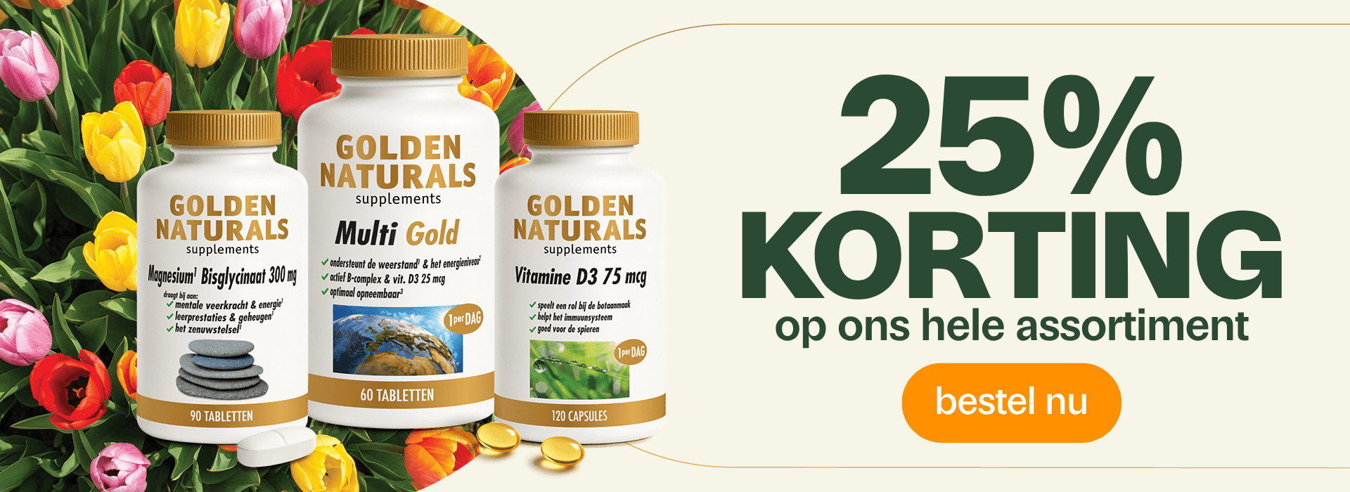 25% korting op ons hele assortiment