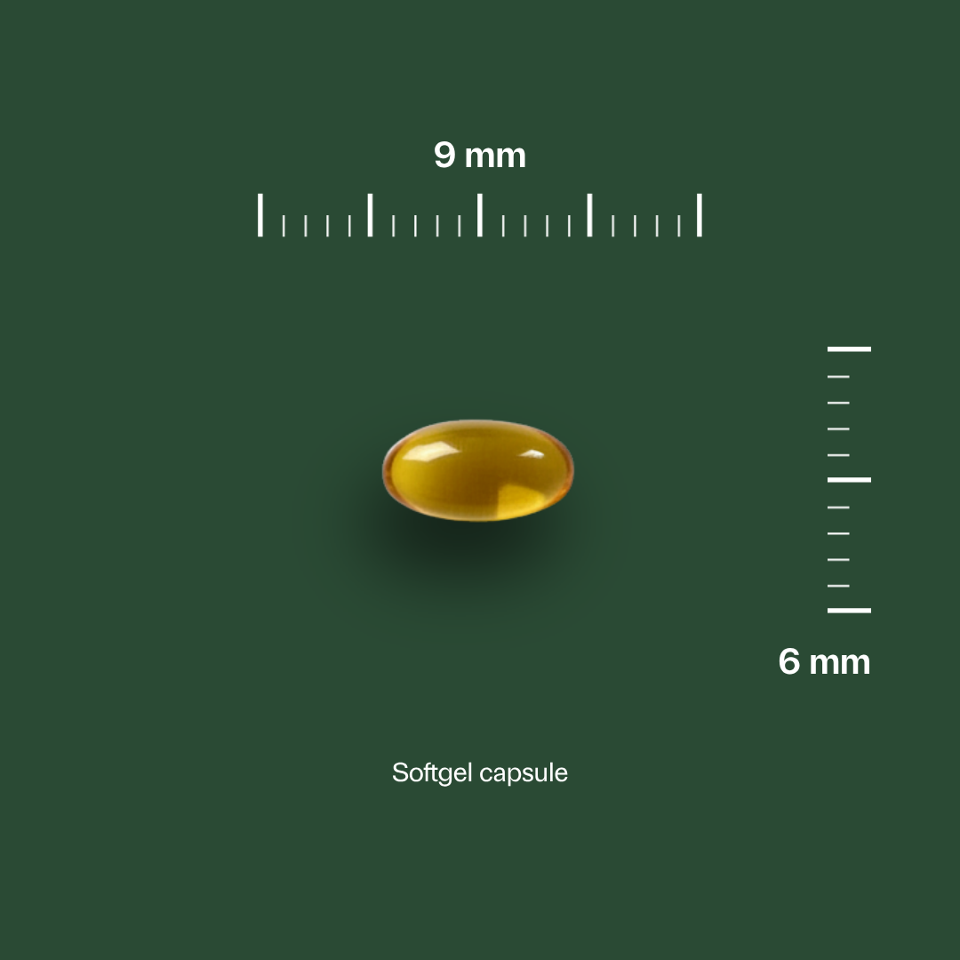 Golden Naturals Vitamine D3 75 mcg, gele softgel capsule, 9mm x 6mm.