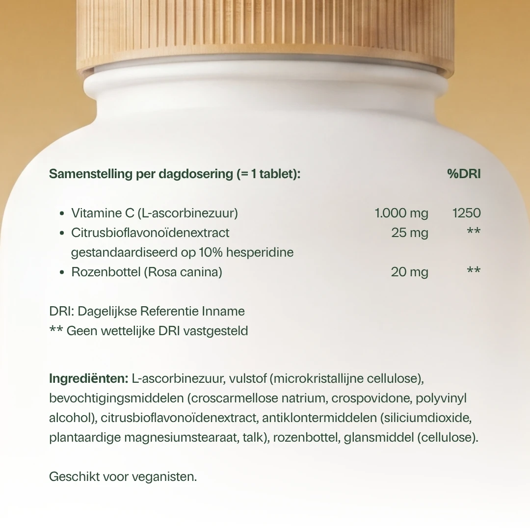 Vitamine C 1000 mg met rozenbottel