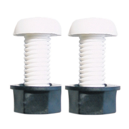 A Pair of Number Plate Fixing Bolts - White
