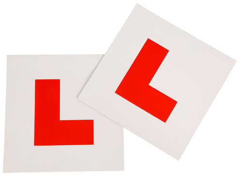 A Pair of 'L' Plates - Self Adhesive / Tie on Fitting