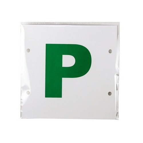 A Pair of 'P' Plates - Multi Fix Tie On Stick On or Magnetic