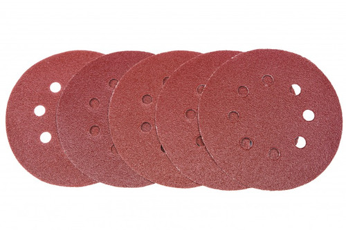 6 Pack 125 mm Mixed Grit Sanding Disc - Hook & Loop Fitting