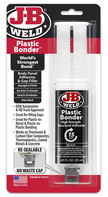 JB Weld KwikWeld Quick Setting Steel Reinforced Epoxy Adhesive Syringe - 25 ml