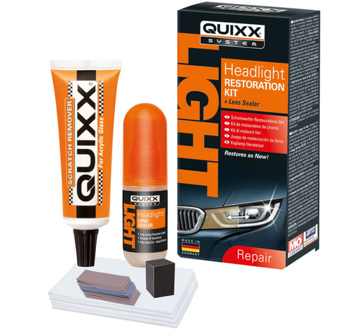 QUIXX Plastic Headlight Cleaning & Restoration Kit - Removes Headlamp Foging
