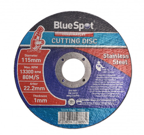 Stainless Steel Cutting Disc - 115 mm / 4½" 