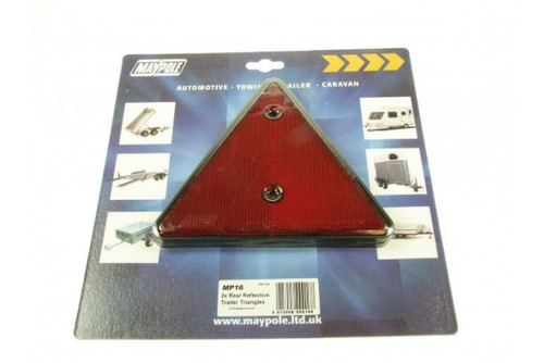 A Pair of Reflective Trailer Triangles
