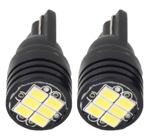 A Pair of 6000K LED White Bulbs Cambus Compatible - 501 T10 W5W