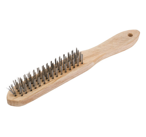 4 Row Wire Brush With Wooden Handle