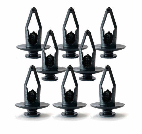 Ford / Nissan Style Trim Clips Black  - 8 in Pack