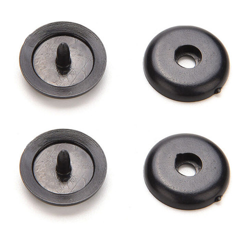 Black Universal Seat Belt Retaining Button - Twin Pack