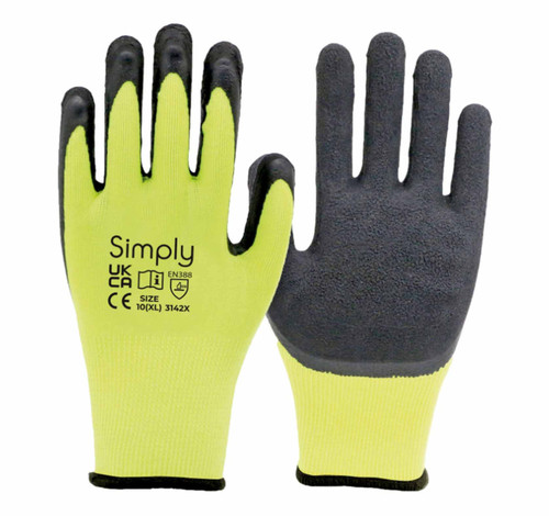 13g Polyester Latex Foam Gloves - Large