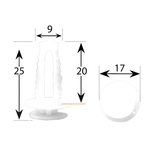 Ford Trim Pannel Clips White - 8 in Pack