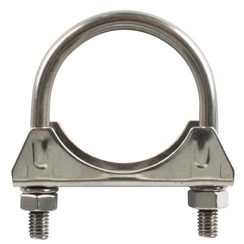 Steel Twin Bolt 'U' Exhaust Clamp - 65 mm (2½") 