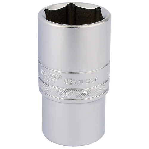 ½" Square Drive Deep Socket, 6 Point Hex - 32 mm