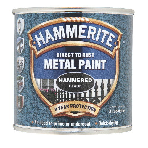 Black Hammerite, Hammered Finish  - 250 ml