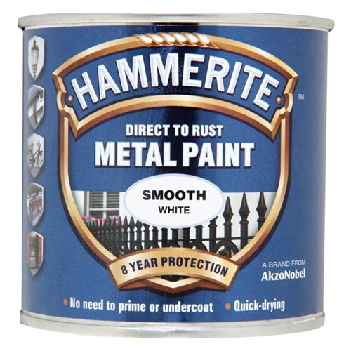 White Hammerite, Smooth Finish  - 250 ml