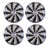 WIND Black & Silver Car Wheel Trims - 4 x 14 Inches