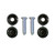 Number Plate Screws with Black Caps