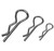 A Pack of 5 R Clips - 1x 55x3mm, 2x 45x2.5mm & 2x 43x2mm